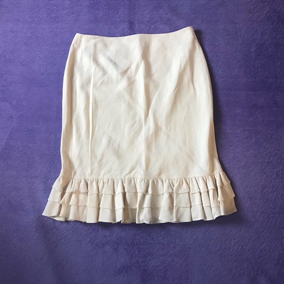 Lauren Ralph Lauren Silk/Linen Ruffle Skirt - Picture 8 of 8